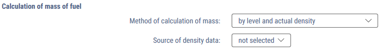 Method by level and actual density 