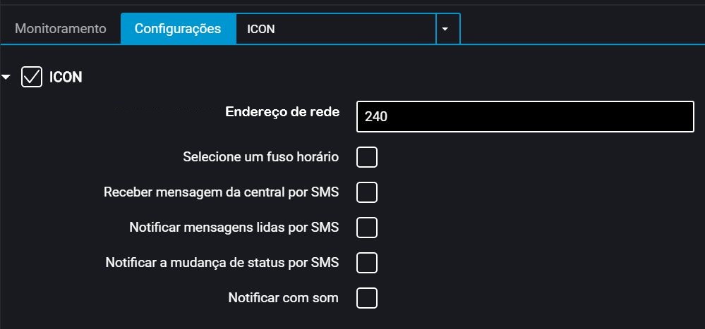Configurações de ICON 