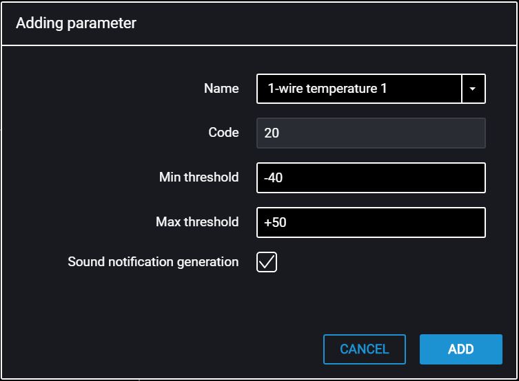 Add the parameters 