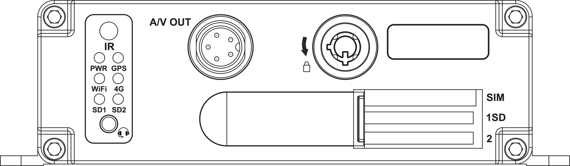 General view of Omnicomm OKO Light Online video recorder 